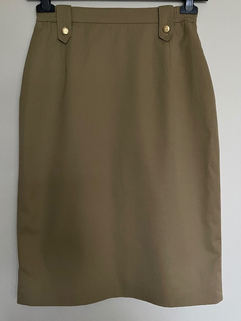 kaki katoenen rok van Burberrys, Maat 38/40 (M), Nieuw, Ophalen of Verzenden, Burberry