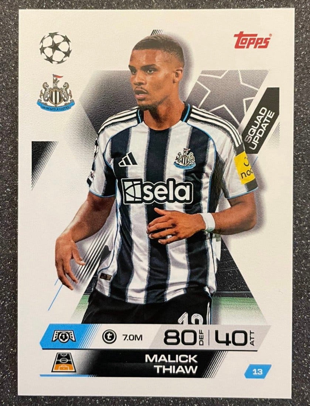 Topps MA EXTRA 25/26  SQUAD UPDATE   THIAW  NEWCASTLE UNITED, Verzenden, Zo goed als nieuw, Plaatje