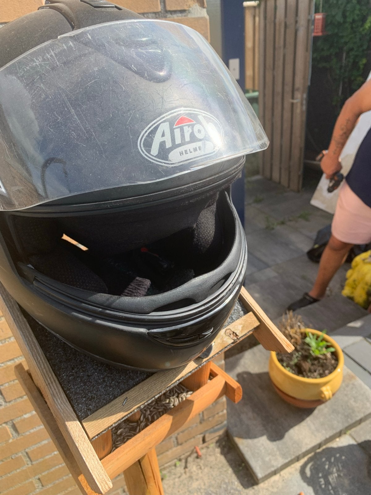 Airoh motorhelm, mat zwart, maat M, Ophalen, Tweedehands, Heren, Overige typen