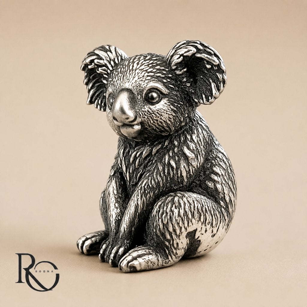 Zilveren koala beeldje 925 – cadeau voor koala liefhebber, Ophalen of Verzenden, Nieuw, Dier