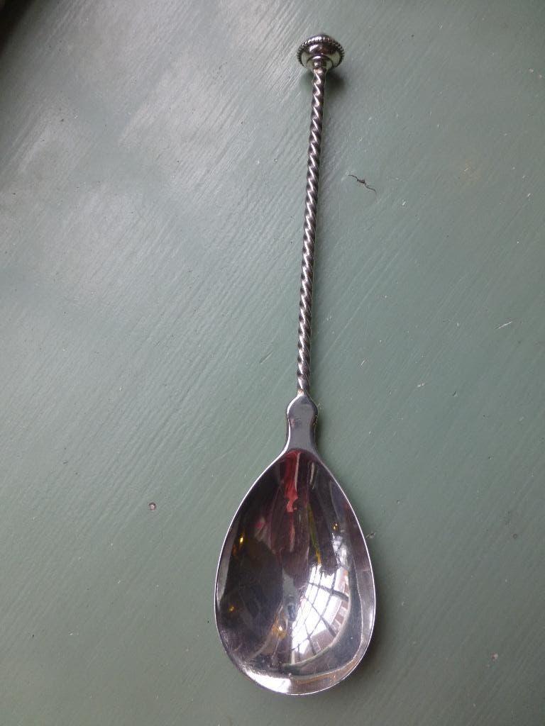 Zilveren Gelegenheids- Geboorte- Lepel / gesigneerd, Antiek en Kunst, Antiek | Goud en Zilver, Verzenden, Zilver