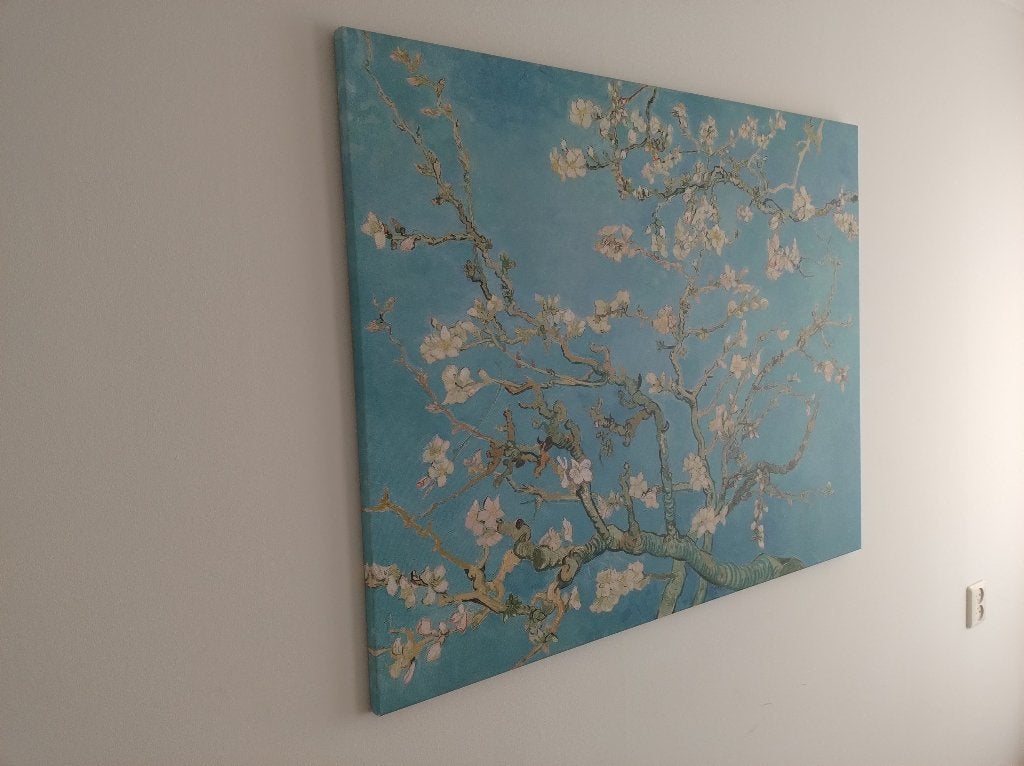 Canvas schilderij - Amandelbloesem, Van Gogh, Ophalen of Verzenden, Zo goed als nieuw, Schilderij, 100 tot 125 cm