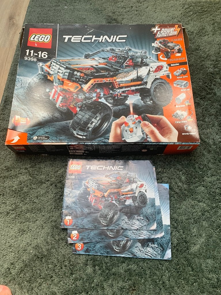 Doos en boekjes - Lego Technic: 9398 4x4 Crawler, Kinderen en Baby's, Gebruikt, Overige typen, Ophalen of Verzenden, Technic