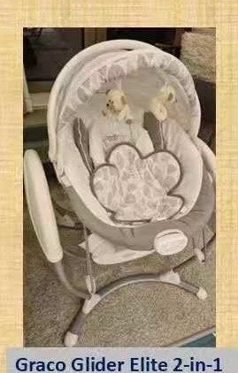 Graco Glider Elite 2-in-1 Schommelstoel en Wipstoeltje, Ophalen, Gebruikt