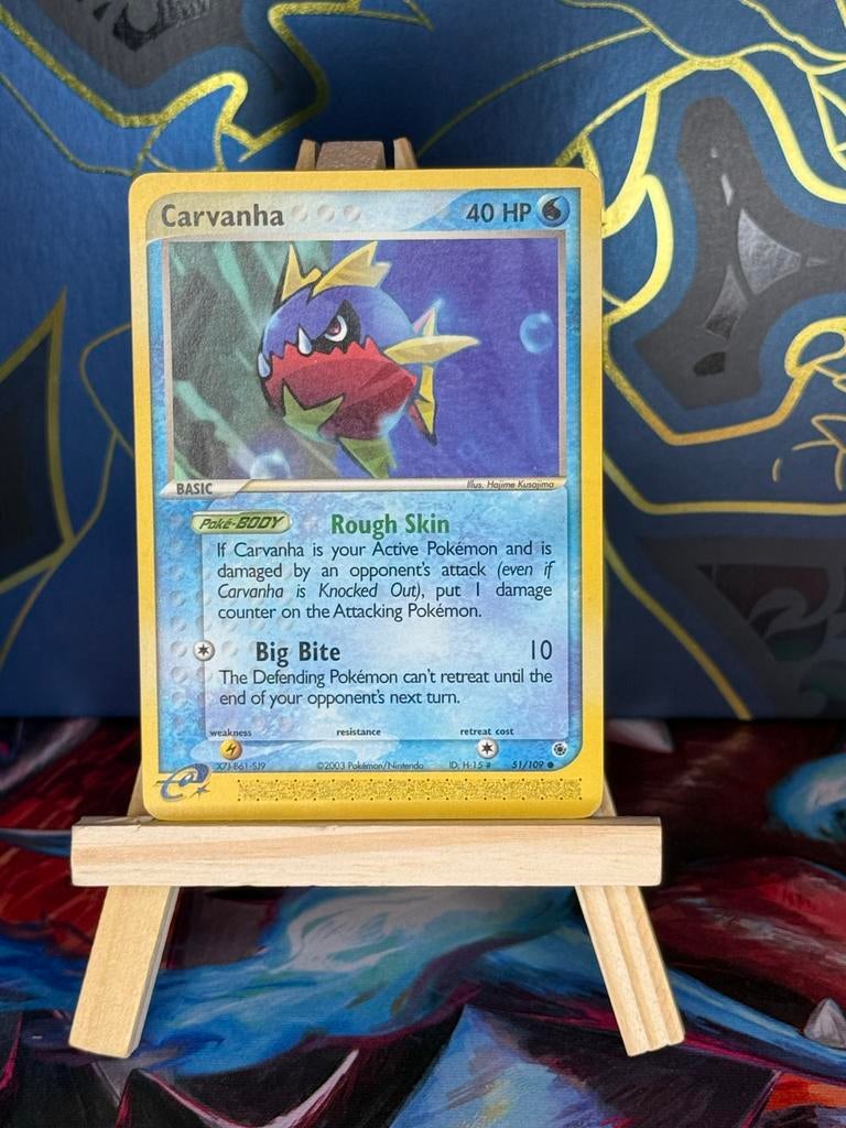 Carvanha Pokémon Kaart - EX Ruby & Sapphire 31/109, Ophalen of Verzenden, Gebruikt, Losse kaart