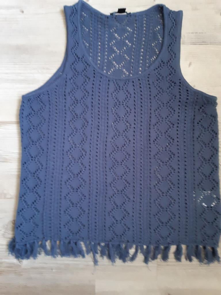 *Top met franje, maat L, Ophalen of Verzenden, Zo goed als nieuw, Maat 38/40 (M)