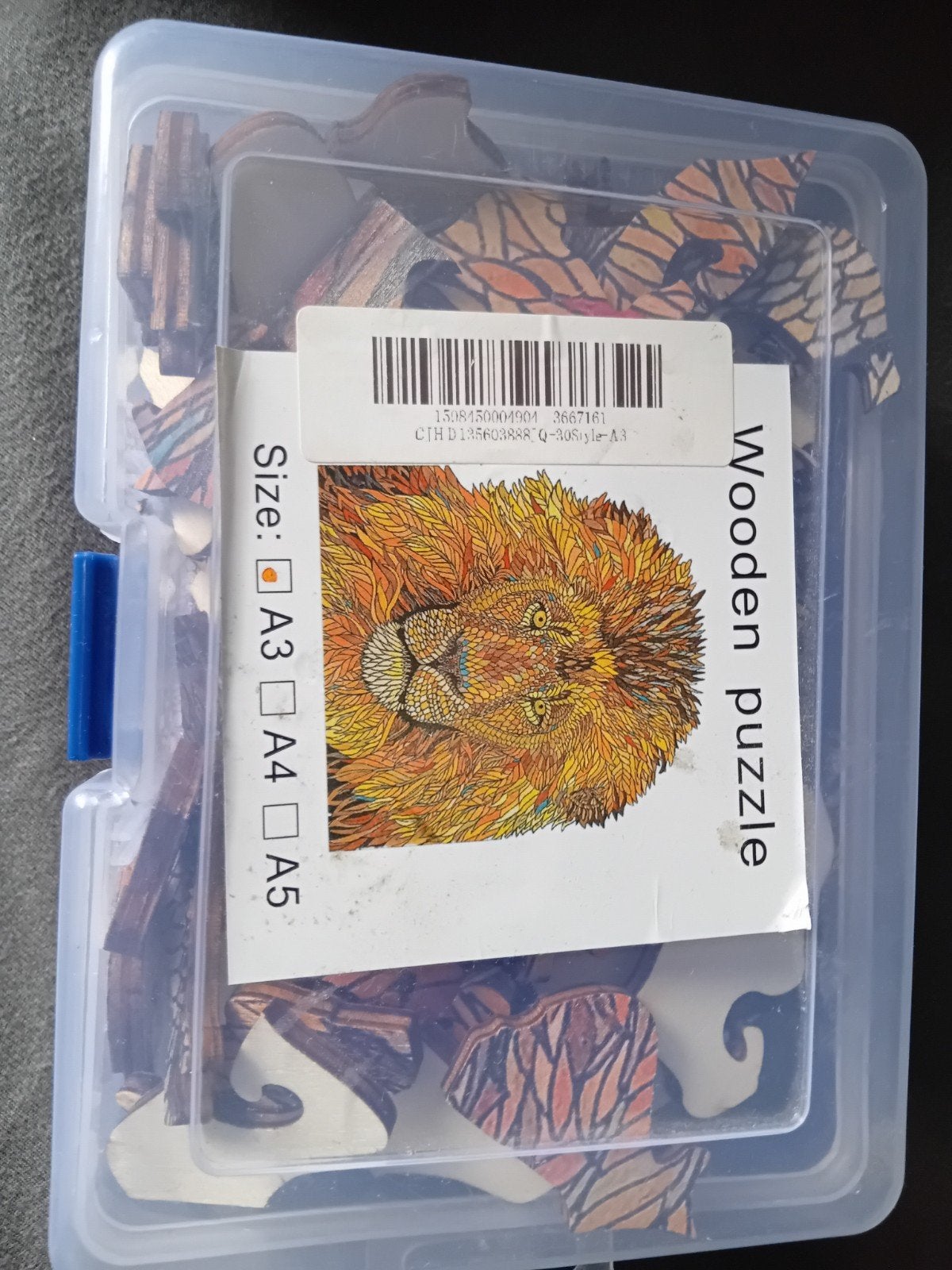Houten puzzel leeuw A3 formaat, Ophalen, Nieuw, Meer dan 50 stukjes, Van hout