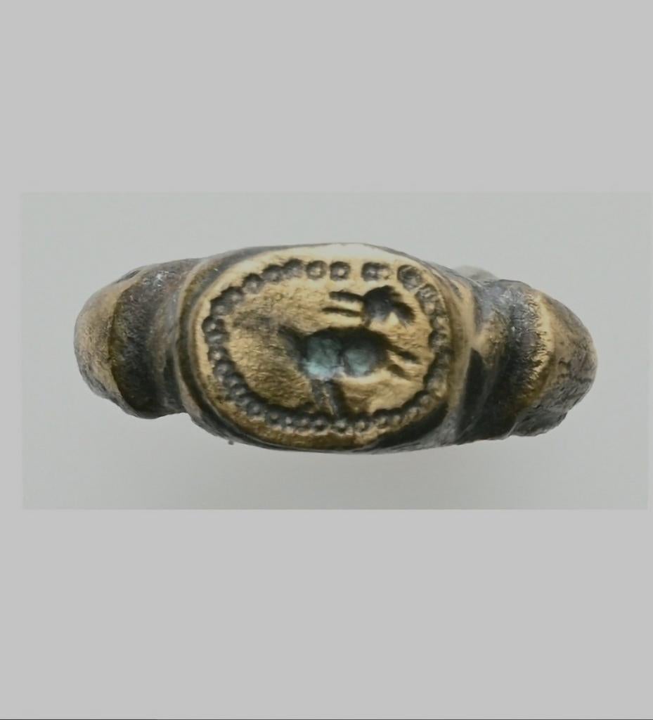 Antieke romeinse griekse Bronzen Ring - Uniek en Historisch, Ophalen of Verzenden