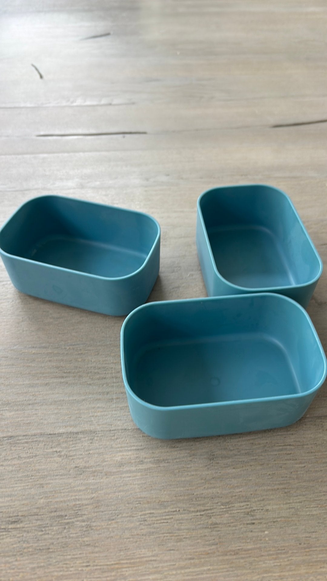 3 blauwe bakjes AH, Huis en Inrichting, Ophalen, Zo goed als nieuw, Rechthoekig, Minder dan 55 cm