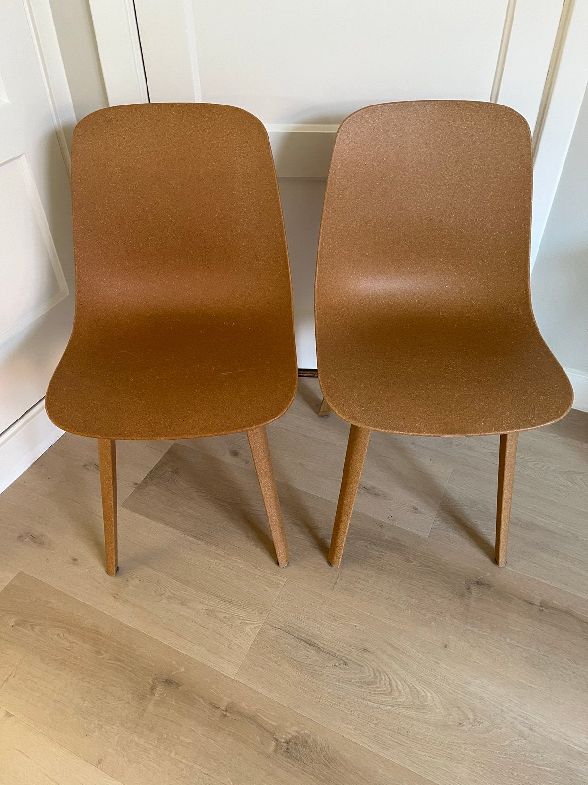 Ikea odger stoelen 8 stuks, Huis en Inrichting, Ophalen, Kunststof, Bruin, Past mooi bij oa japandi stijl