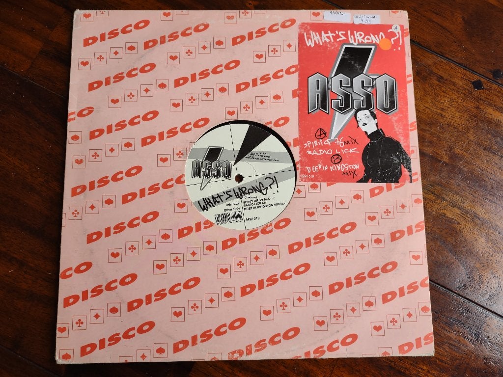 Maxi single - Asso - What's wrong, Cd's en Dvd's, Vinyl Singles, Ophalen of Verzenden, Zo goed als nieuw, Dance en House