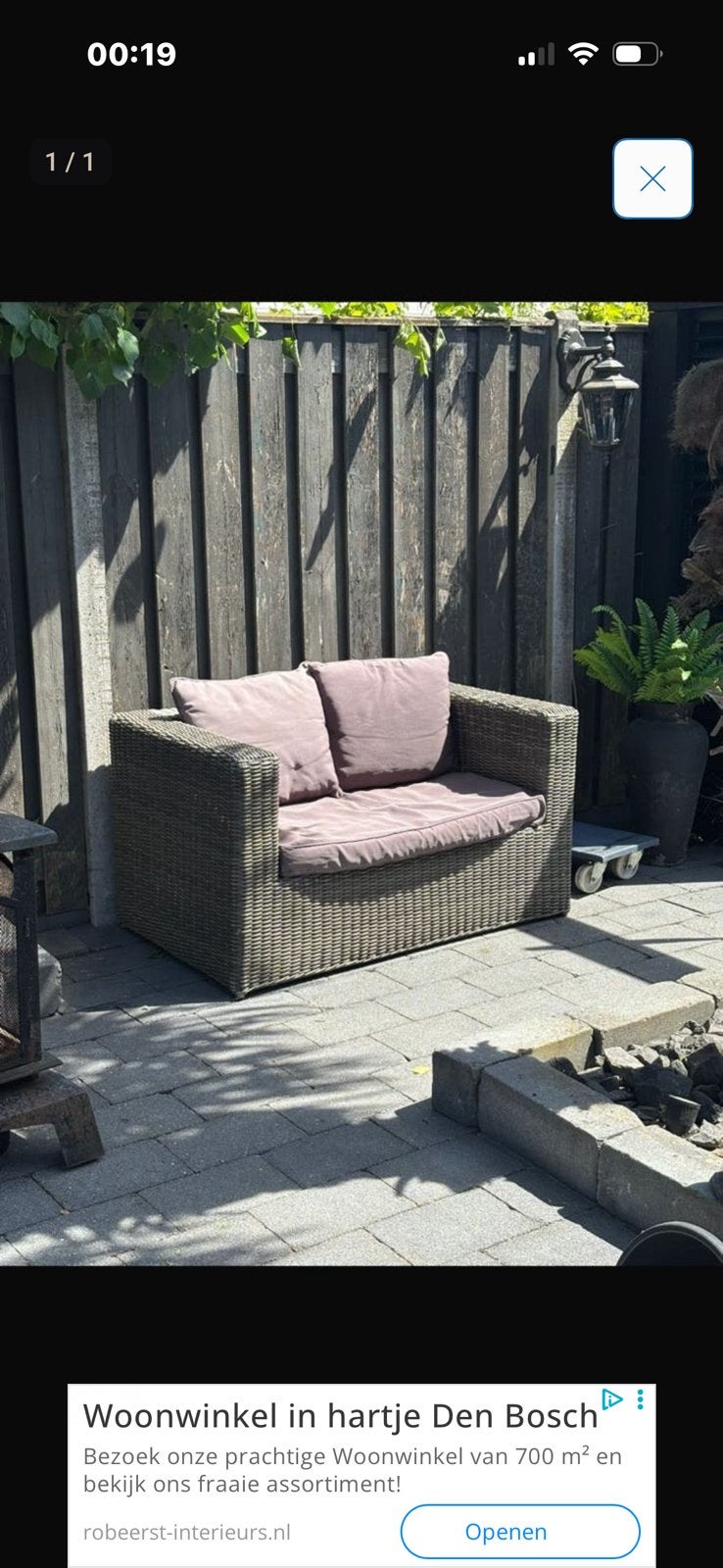 Tuin bankje, Ophalen of Verzenden, Zo goed als nieuw, Kunststof