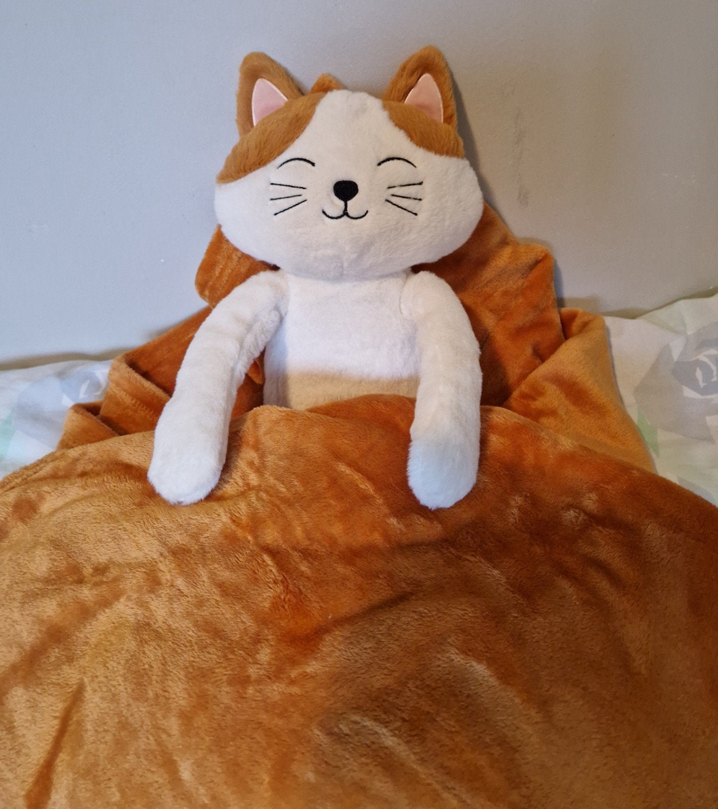 te koop (nieuw) zachte knuffelpoes met deken, Verzamelen, Ophalen, Nieuw, Button of Speldje