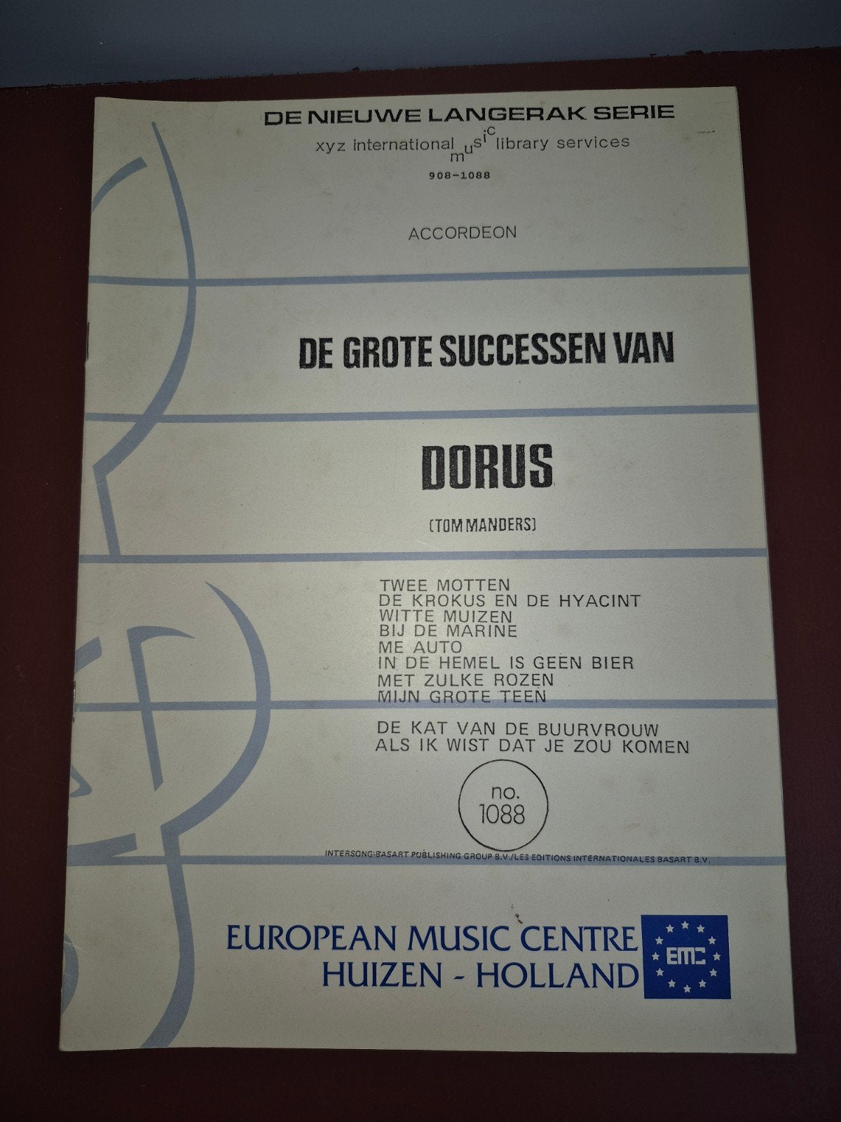 Dorus (Tom Manders) - De Grote Successen voor Accordeon, Ophalen of Verzenden