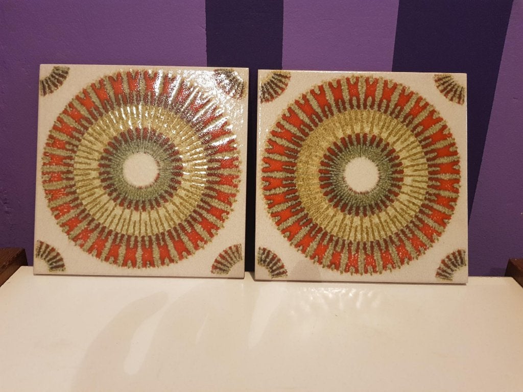 REtro Vintage tegel Ceramica S.Marco Made in Italy 15x15, Antiek en Kunst, Antiek | Wandborden en Tegels, Ophalen