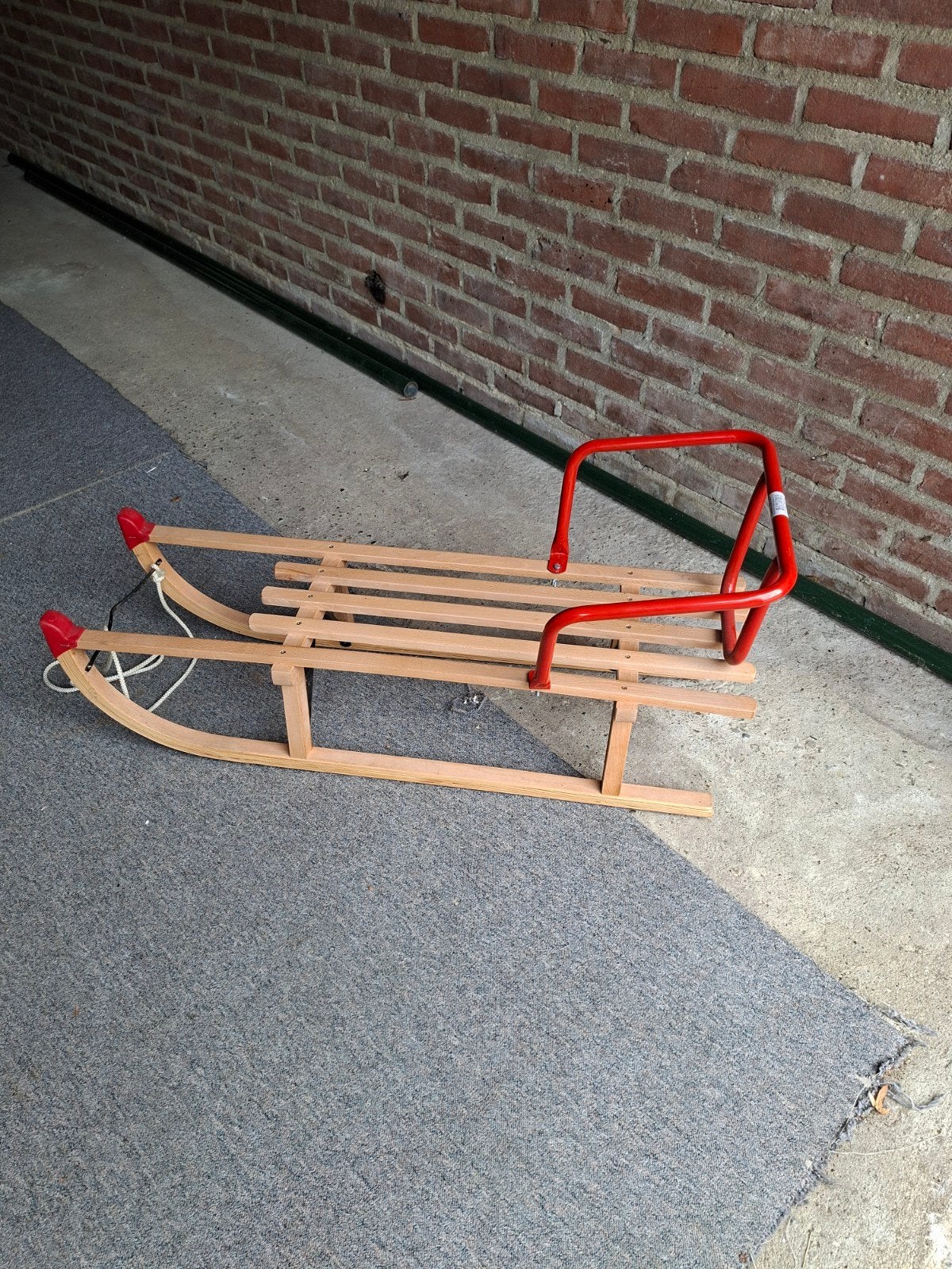 slee, Ophalen, Rugleuning, Gebruikt, Hout