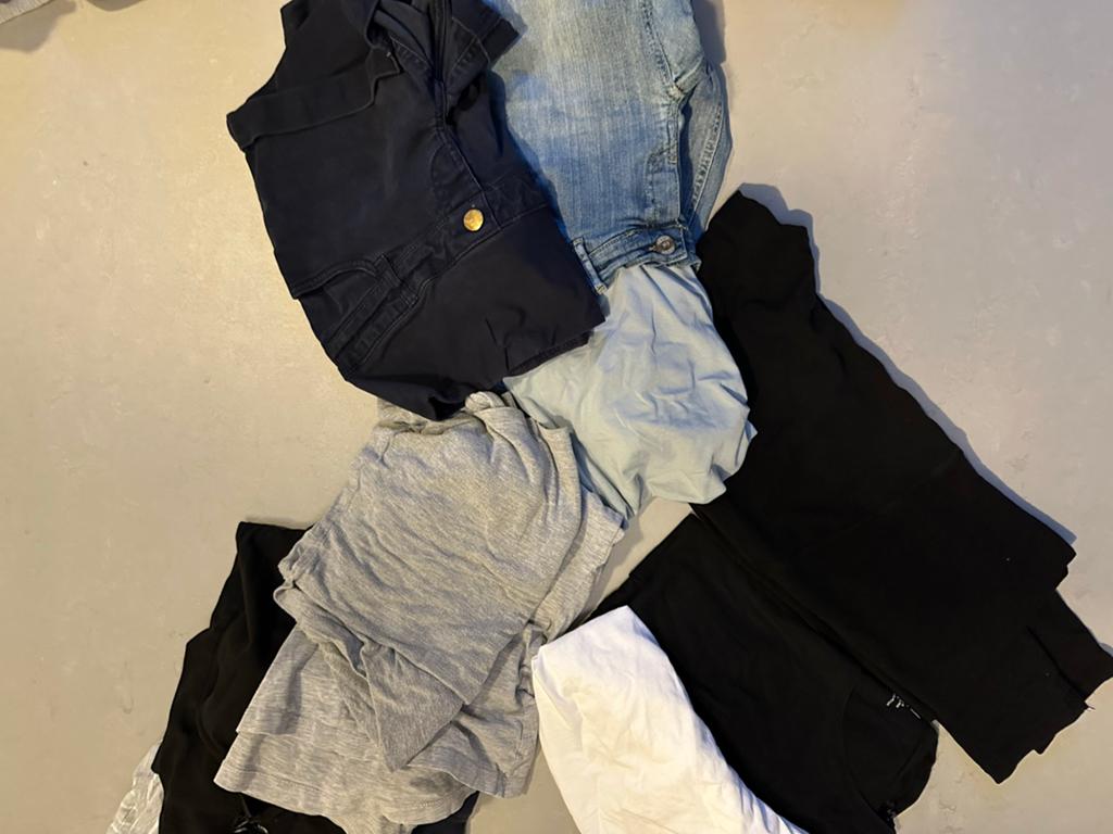 Zwangerschap & Borstvoeding Kledingpakket + Draagjas, Kleding | Dames, Positiekleding, Gedragen, Broek of Spijkerbroek, Maat 38/40 (M)