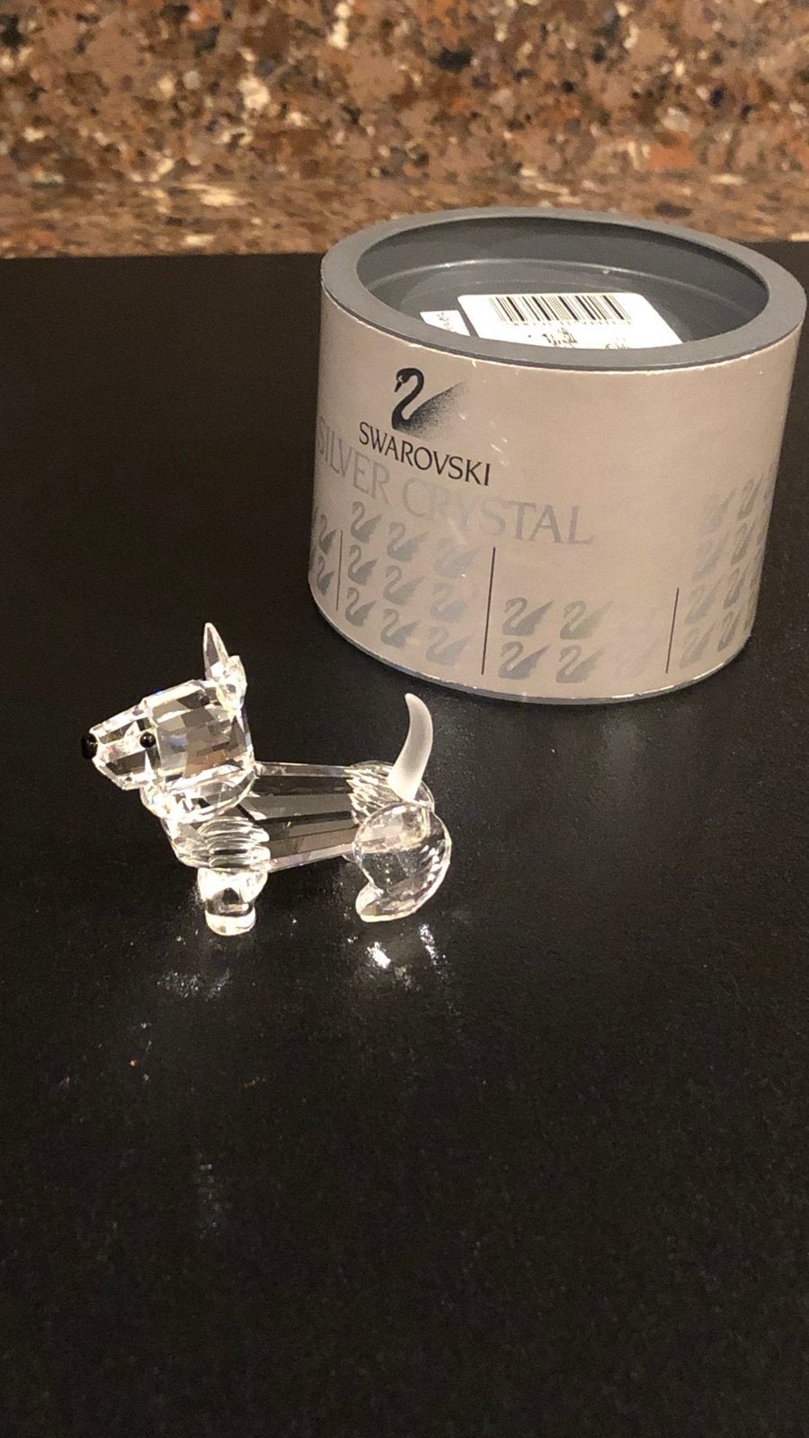 NIEUWSTAAT SWAROVSKI SCOTCH TERRIER BEELDJE, Ophalen of Verzenden, Zo goed als nieuw, Figuurtje