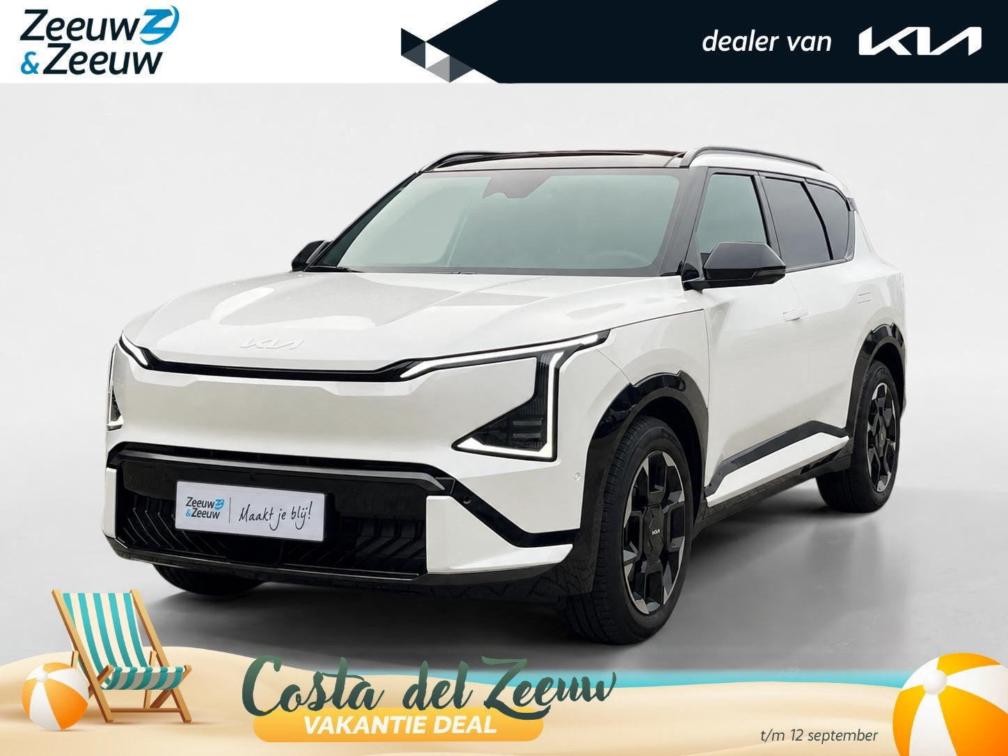 Kia EV5 GT-PlusLine 81.4 kWh | 17% bijtelling! | 505 KM acti, Auto's, Kia, 510 min, 1992 kg, Wit, SUV of Terreinwagen