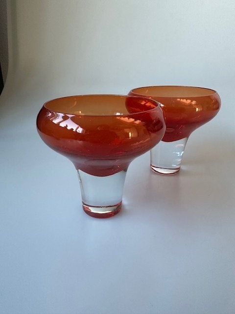 2 Vintage Komedie art coctail glazen IKEA Johanna Jelinek, Ophalen of Verzenden
