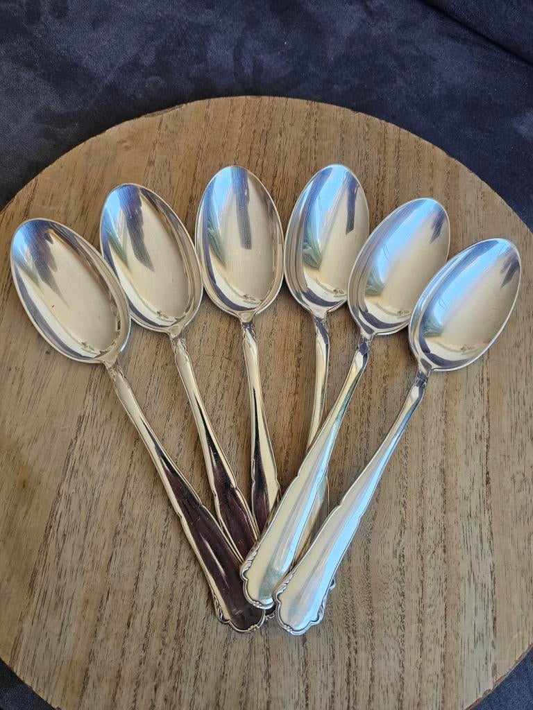 6 WMF verzilverde lepels, 90 gram, Ophalen of Verzenden, Zo goed als nieuw, Zilver, Los bestek