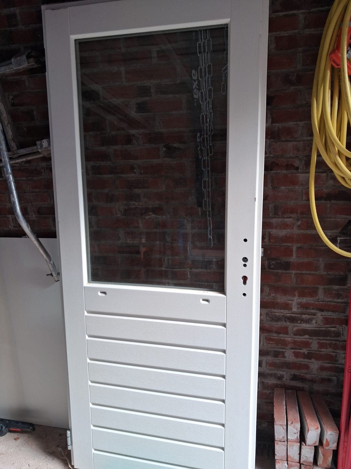 Buitendeur, Ophalen, Gebruikt, 200 tot 215 cm, Glas