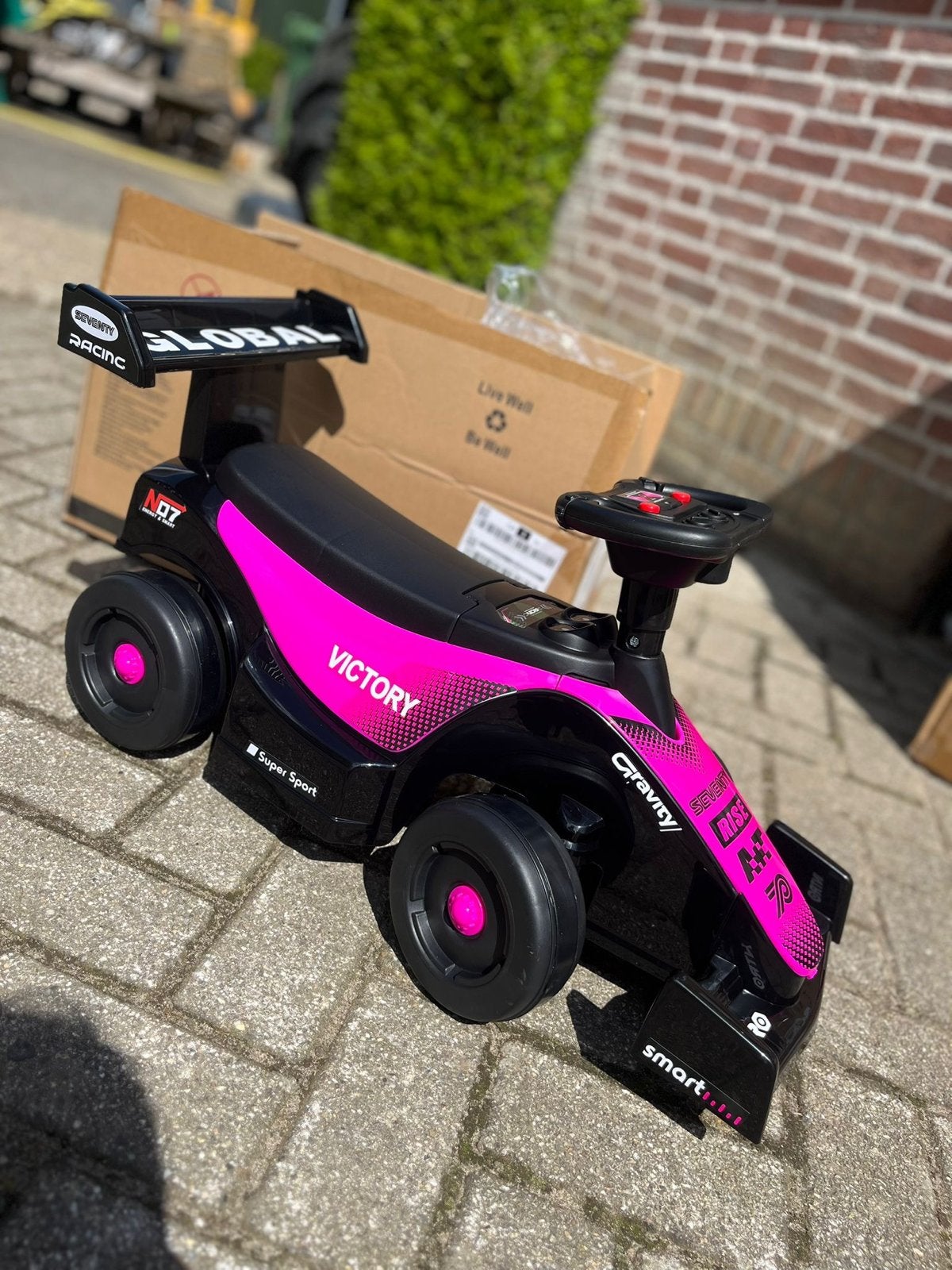 Nieuwe Roze Loopauto Formule 1 Stijl, Loopvoertuig, Onbekend, Nieuw, Ophalen of Verzenden