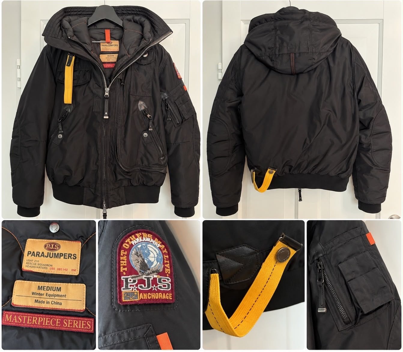 Parajumpers Gobi Heren Hooded Bomber Zwart Maat M, Maat 48/50 (M), Zwart, Ophalen of Verzenden, Zo goed als nieuw