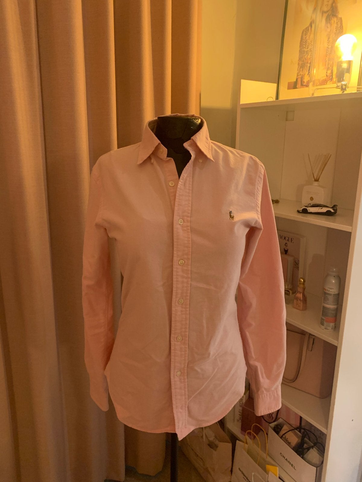 Ralph Lauren Slim Fit Blouse - Roze - Maat XS, Verzenden, Zo goed als nieuw, Maat 34 (XS) of kleiner, Roze