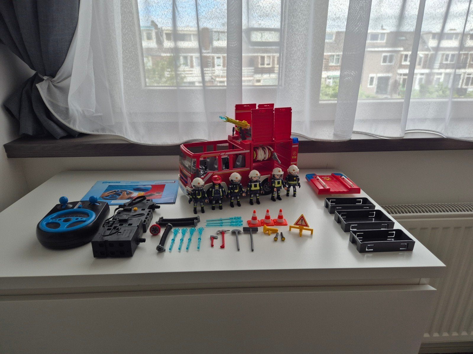 Playmobil Brandweerwagen met Afstandsbediening, Kinderen en Baby's, Speelgoed | Playmobil, Ophalen of Verzenden, Gebruikt, Complete set