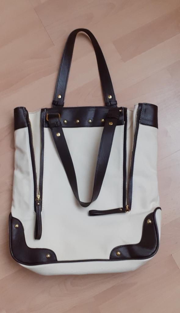 Mooie tas nieuw linnen met bruin, Ophalen of Verzenden, Nieuw, Bruin, Handtas