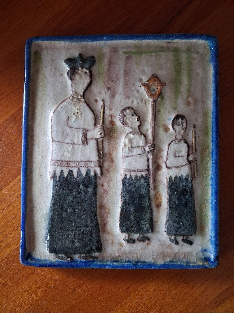 Retro Guido Gambone plaquette, Antiek en Kunst, Ophalen of Verzenden