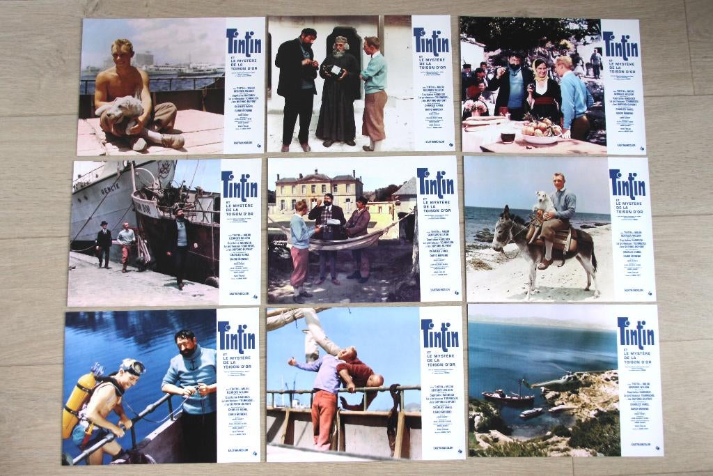 9 cinema foto Kuifje Gulden Vlies Tintin Hergé Toison d'or, Verzamelen, Verzenden, Kuifje, Zo goed als nieuw, Plaatje, Poster of Sticker
