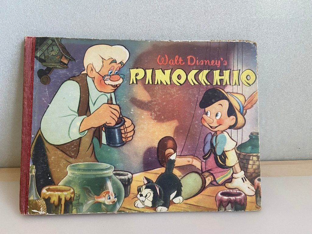 Vintage Pinocchio walt disney boek, Boeken, Ophalen of Verzenden, Gelezen