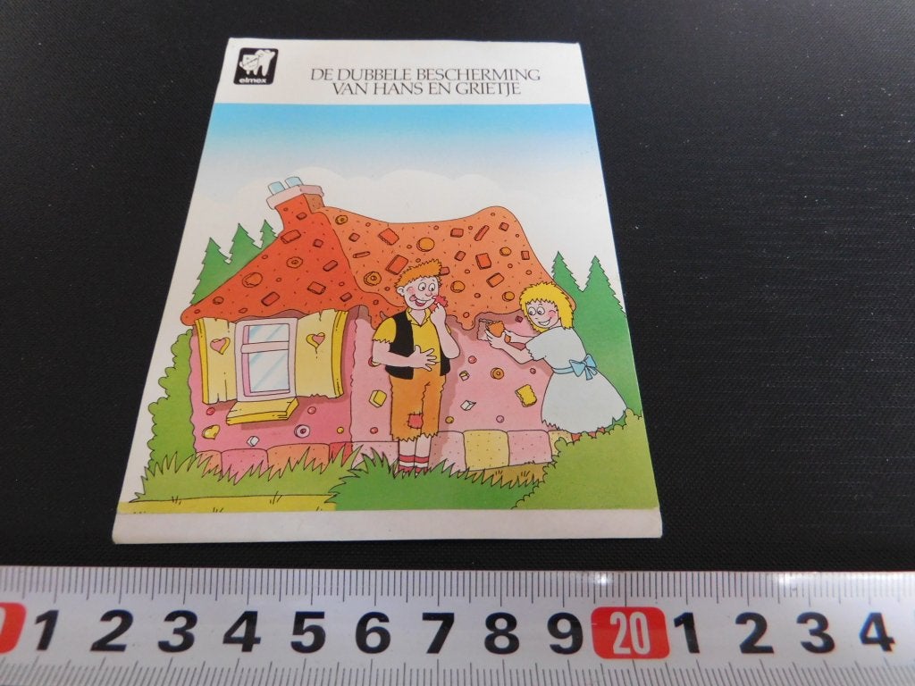 sticker tandpasta elmex strip hans en grietje peperkoekhuis, Verzamelen, Ophalen, Zo goed als nieuw