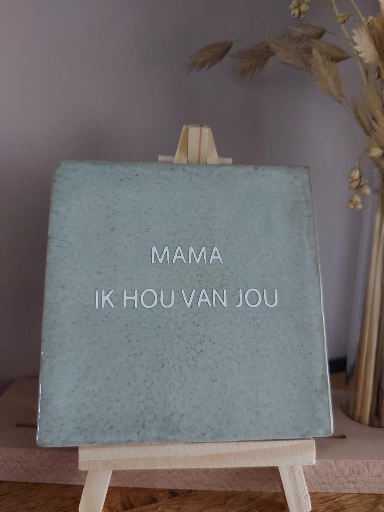 Moederdag Tegeltje - Mama Ik Hou Van Jou, Ophalen of Verzenden