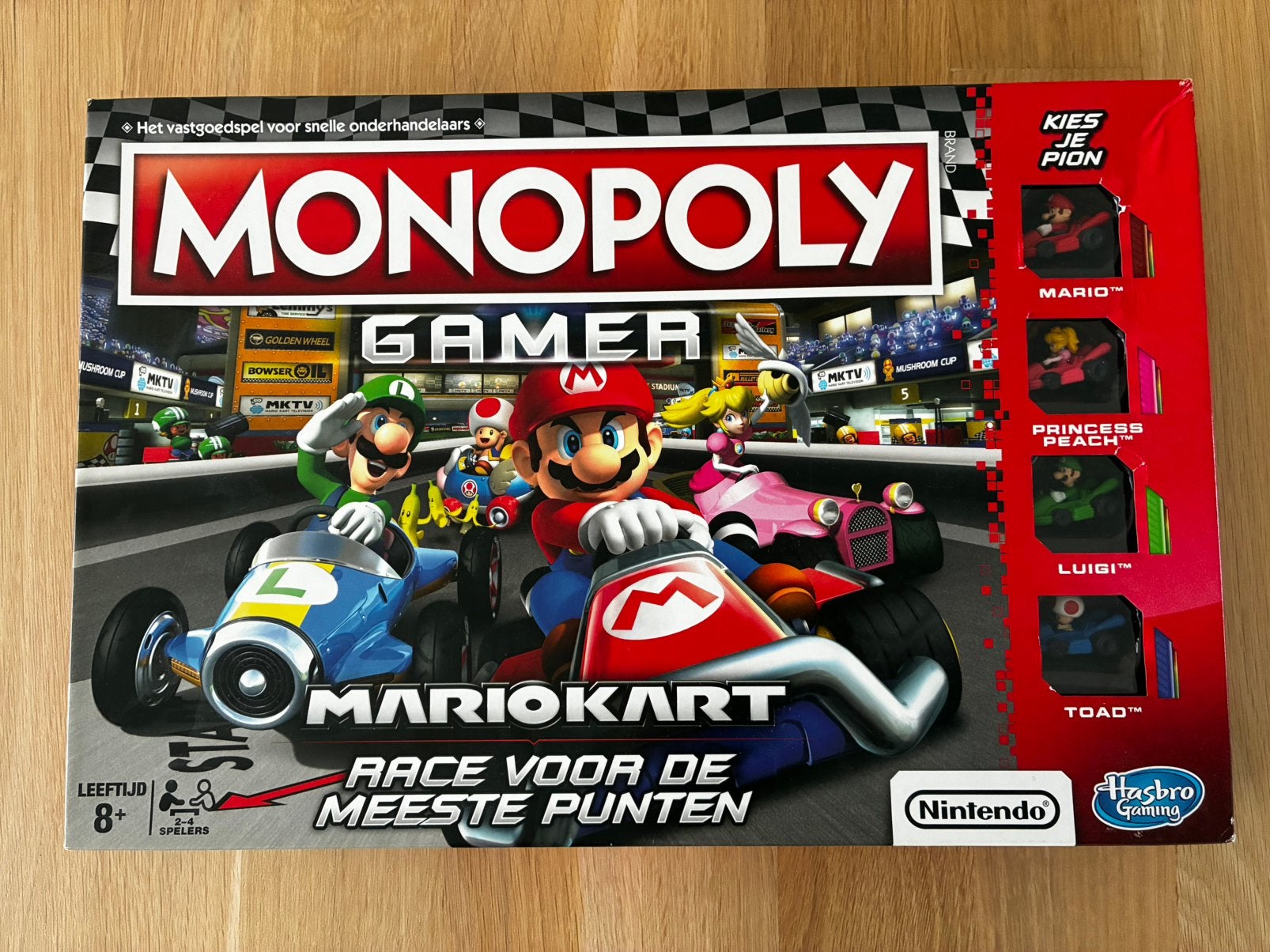 Monopoly - Mario Kart - Gamer - Nintendo - Hasbro Gaming, Hobby en Vrije tijd, Ophalen of Verzenden, Gebruikt