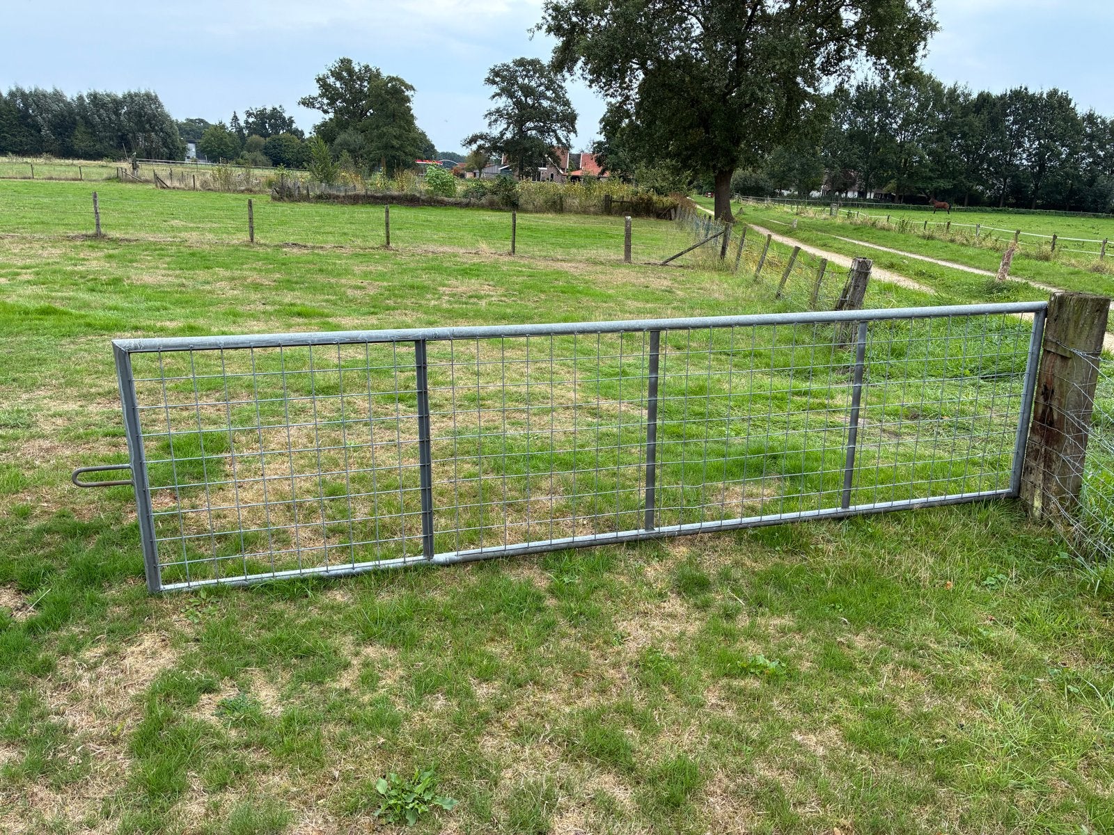 Stevige weidepoort/hekwerk - Gegalvaniseerd, Tuin en Terras, Ophalen, Met poort, Gebruikt, Gaashekwerk