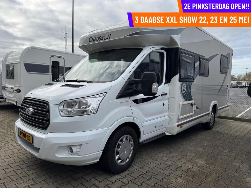 Chausson 758 TITANIUM AUTOMAAT, QUEENSBED, HEFBED, 20396 KM, Caravans en Kamperen, Automaat, Diesel, Elektrische ramen, Airbags