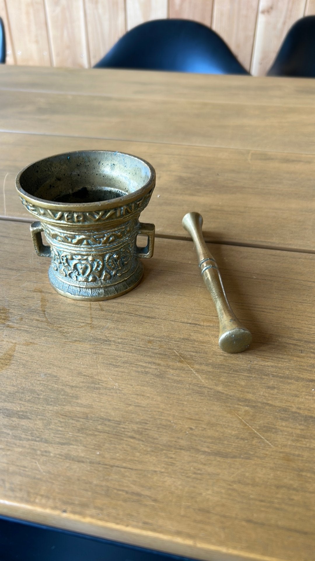 Vijzel en stamper, Antiek en Kunst, Ophalen of Verzenden, Brons