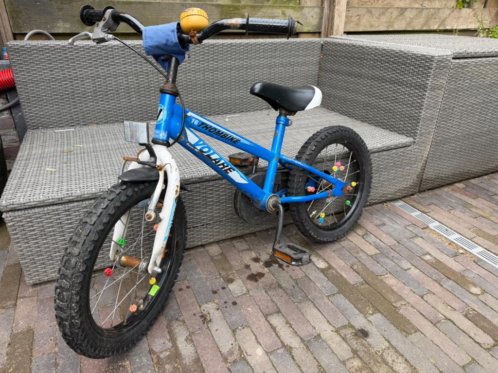Stoere bike 16 inch, Ophalen, Zo goed als nieuw, Staal, 16 tot 20 inch