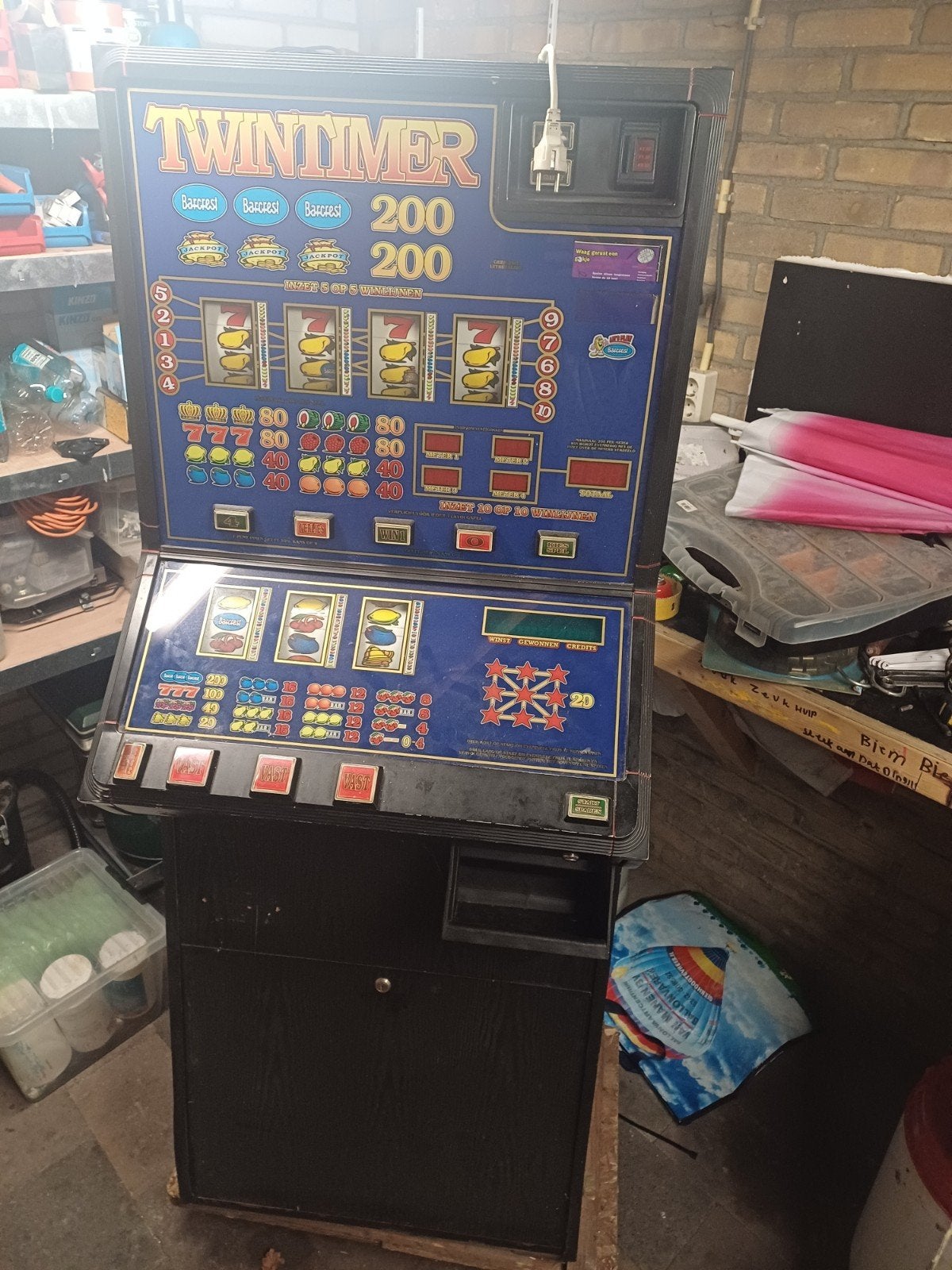 Twintimer gokkast - Klassieke fruitautomaat, Verzamelen, Automaten | Gokkasten en Fruitautomaten, Euro, Ophalen, Gebruikt