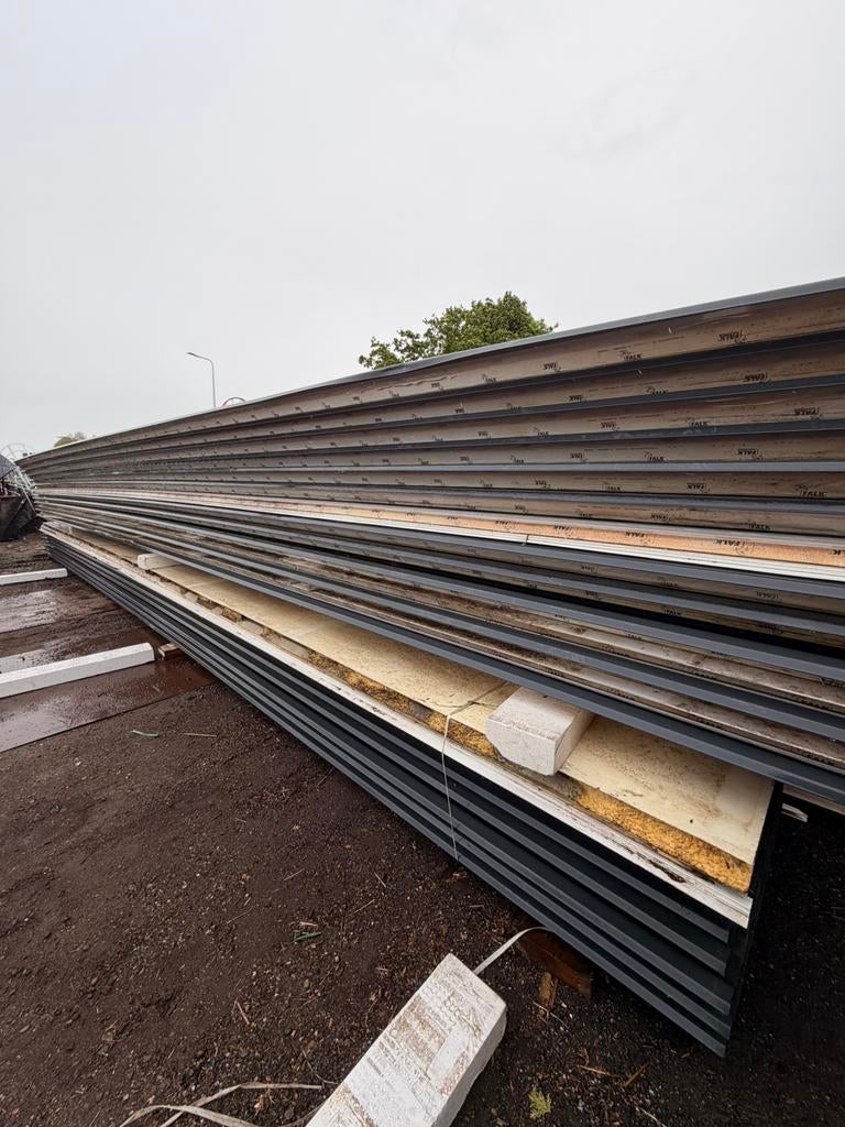Partij sandwichpanelen dakpbeplating wandbeplating isolatie, Doe-het-zelf en Verbouw, Platen en Panelen, Zo goed als nieuw, Ophalen of Verzenden