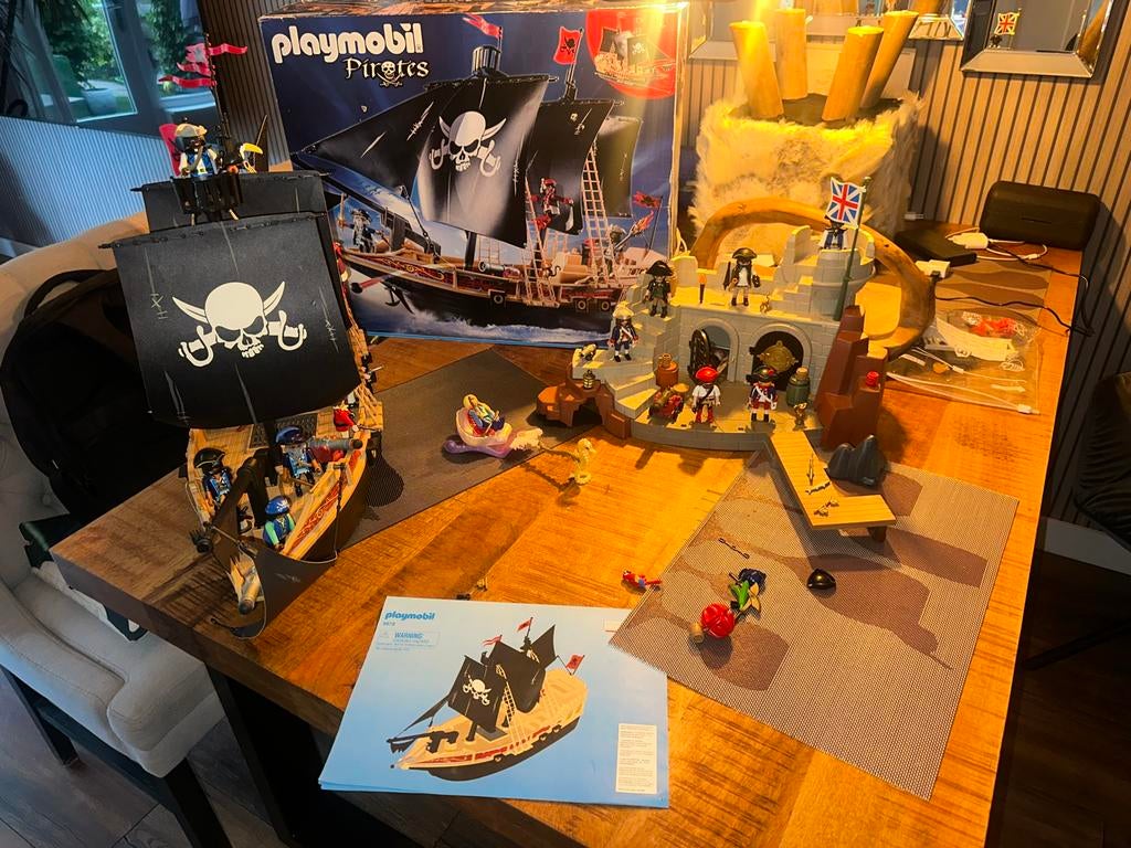 Playmobil Piratenschip en Fort - Complete Set, Ophalen of Verzenden, Zo goed als nieuw, Complete set