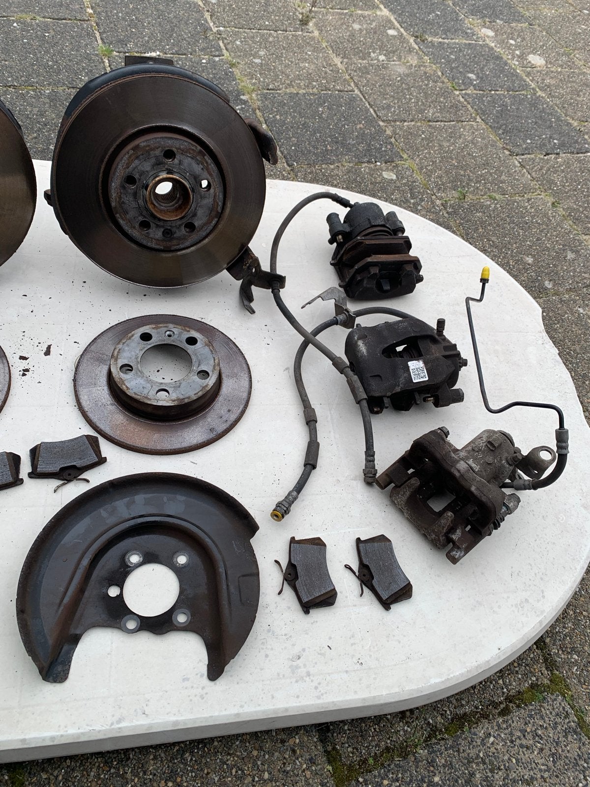 VW Polo AW 2020 complete remmen voor- en achterkant + fusees, Ophalen, Gebruikt, Volkswagen