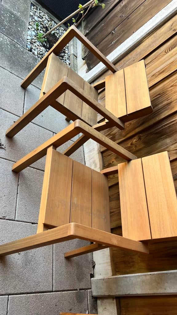 houten tuin/balkon set, Tuin en Terras, Tuinsets en Loungesets, Ophalen, Gebruikt, Hout, 2 zitplaatsen