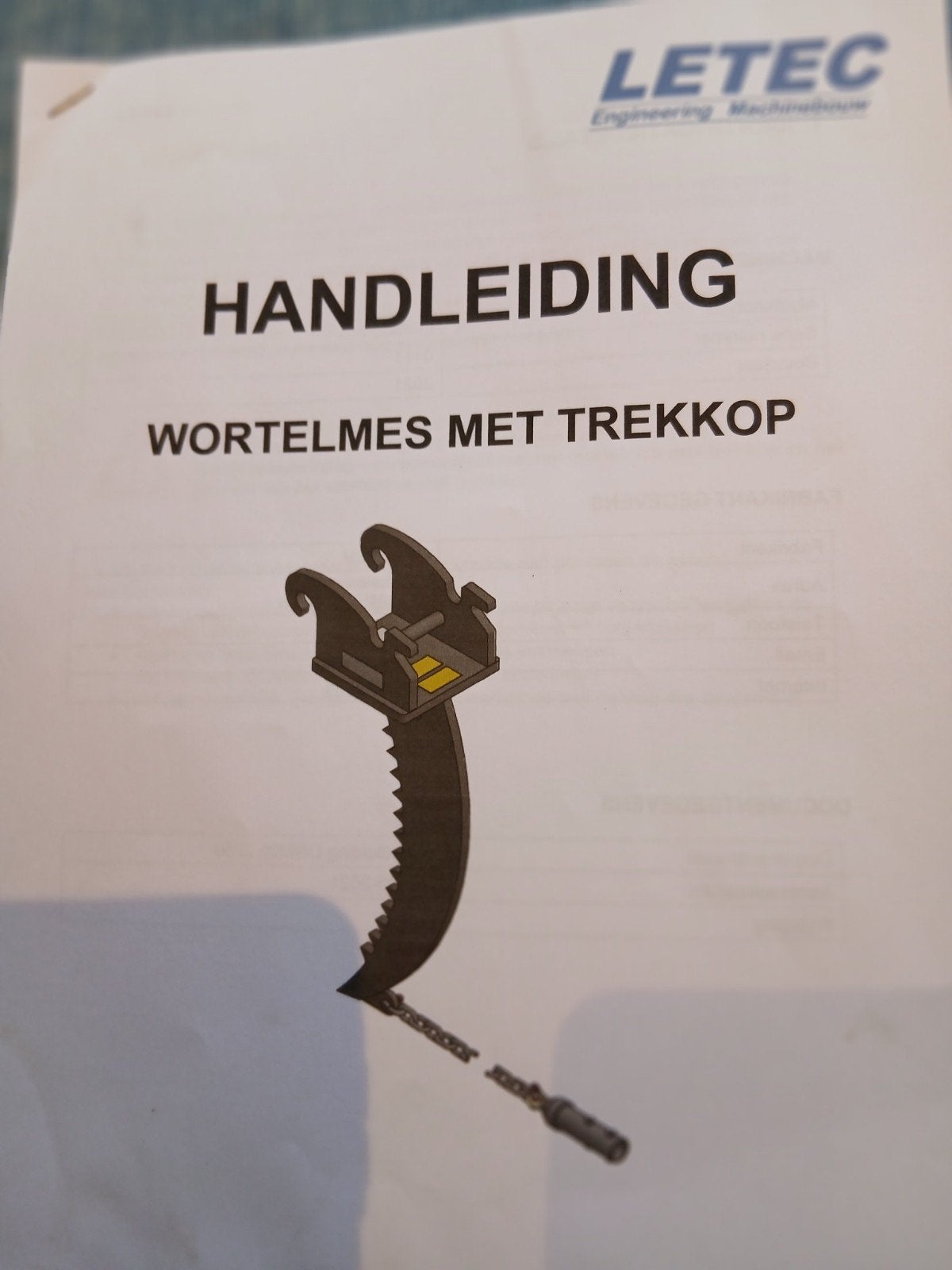 Wortelmes met trekkop / ripper - Letec, Ophalen, Zo goed als nieuw, Onkruidsteker, Letec