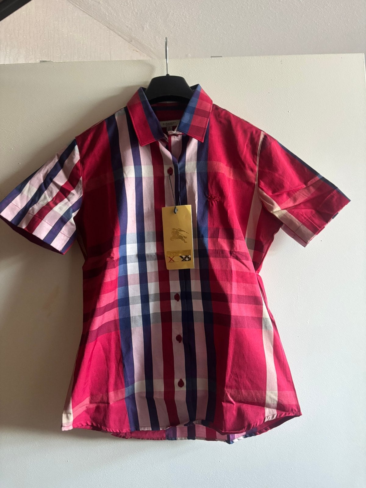 burberry polo, Verzenden, Nieuw, Maat 46 (S) of kleiner, Rood