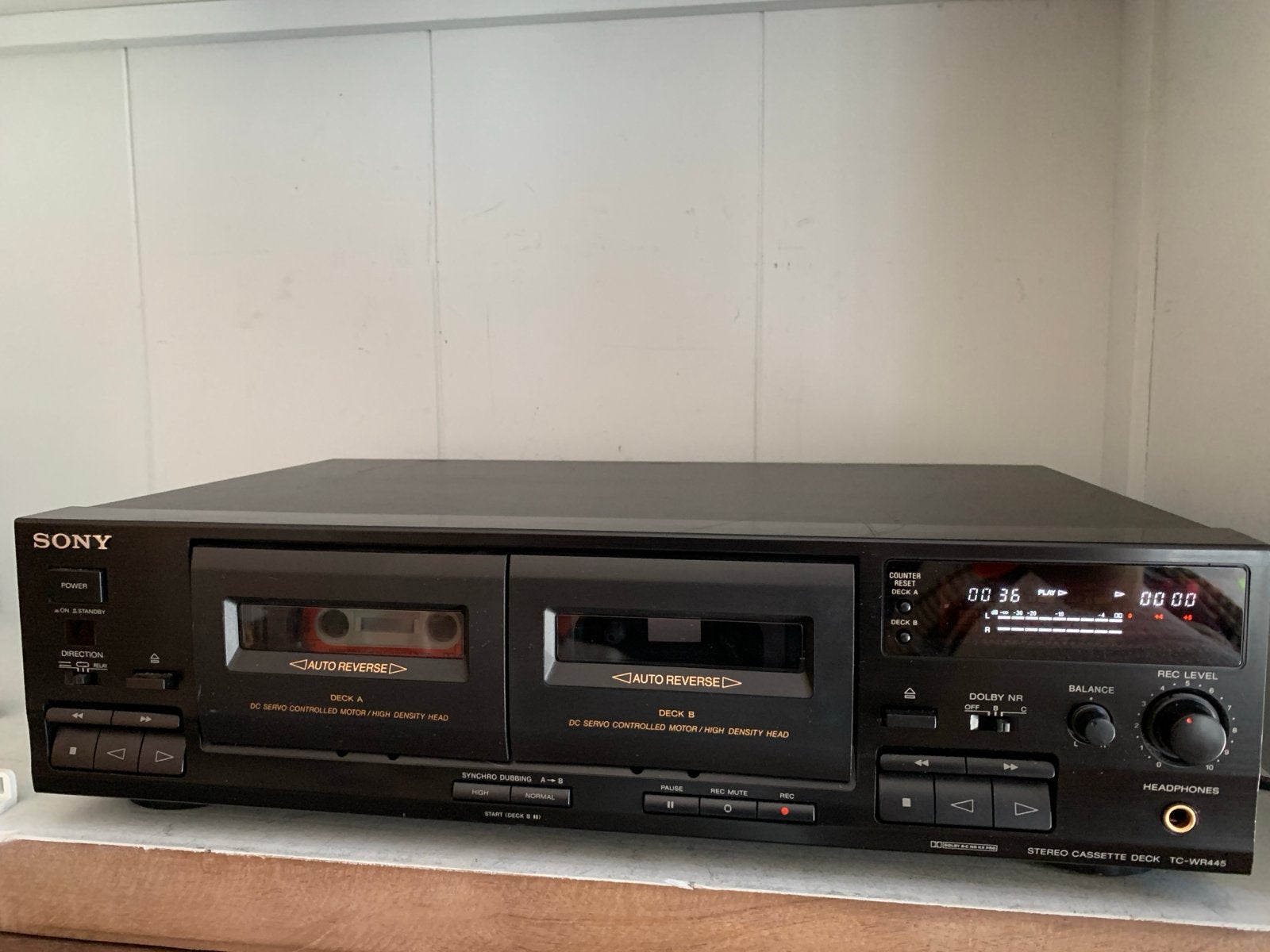 Sony TC-WR445 Dubbel Cassettedeck - Nieuwstaat & Werkend, Ophalen, Dubbel, Sony, Auto-reverse