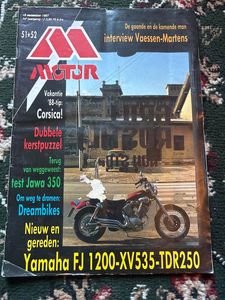 Motor Magazine 1987 - Yamaha FJ1200, XV535, TDR250, Ophalen of Verzenden, Gelezen, Algemeen